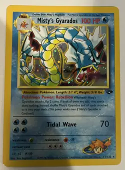 Pokemon TCG: Gym Challenge Unlimited Misty's Gyarados 13/132 Holo Rare LP Heavy - Image 1