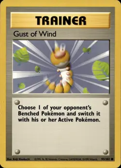 GUST OF WIND 93/102 COMMON BASE SET UNLIMITED POKEMON LP - Image 1