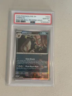Pokemon Umbreon #059/131 Reverse Holo - 2025 Prismatic Evolutions - PSA 10 MT - Image 1