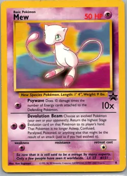 Mew 8 Promo Wizards Black Star Promos Pokemon Heavily Played 2 - Image 1