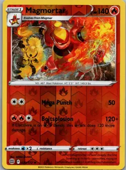 Magmortar 020/172 Rare Brilliant Stars Pokemon Reverse Holo Lightly Played - Image 1