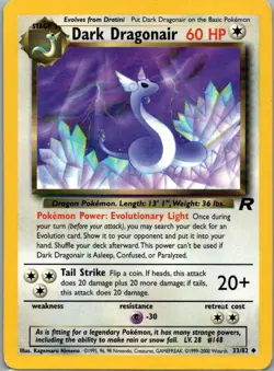 Dark Dragonair 33/82 Uncommon Team Rocket Pokemon Unlimited Moderately Played - Image 1