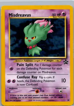 Misdreavus 39 Promo Wizards Black Star Promos Pokemon Damaged - Image 1