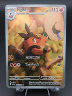 Pokemon TCG Pignite 097/086 White Flare (WHT) Illustration Rare Holo Full Art NM - Image 1