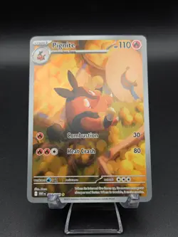 Pokemon TCG Pignite 097/086 White Flare (WHT) Illustration Rare Holo Full Art NM - Image 2