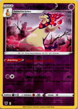 Pokemon Hisuian Typhlosion Sword & Shield Astral Radiance 052/189 Reverse VLP - Image 1