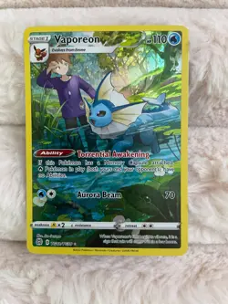 Pokemon Vaporeon Ultra Rare SWSH09: Brilliant Stars Trainer Gallery TG02/TG30 NM - Image 1
