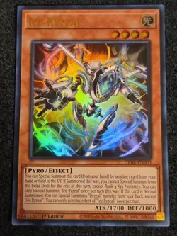 YUGIOH NM Ice Ryzeal - CRBR-EN003 - Ultra Rare 1st Edition - Image 1