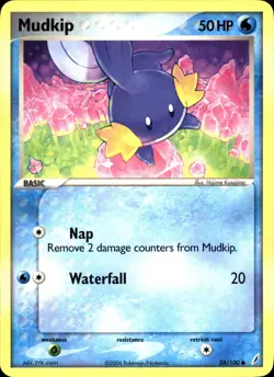 Mudkip 58/100 Common - Pokemon Crystal Guardians 2006 MP - Image 1