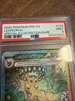 2025 Pokemon Pre En LEAFEON Ex Special Illustration RARE- PSA Graded Mint 9 #144 - Image 2