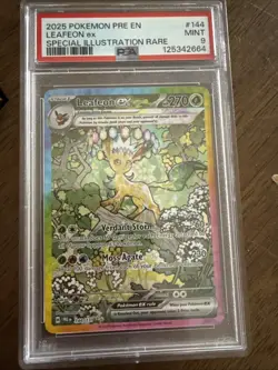 2025 Pokemon Pre En LEAFEON Ex Special Illustration RARE- PSA Graded Mint 9 #144 - Image 5