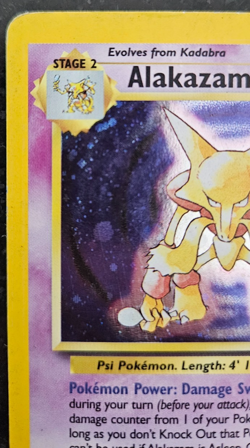 Alakazam 1/130 Base Set 2 Holo Rare Psychic 2000 English - Pokemon TCG - MP+ - Image 2