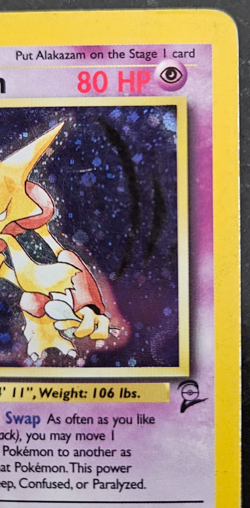 Alakazam 1/130 Base Set 2 Holo Rare Psychic 2000 English - Pokemon TCG - MP+ - Image 3