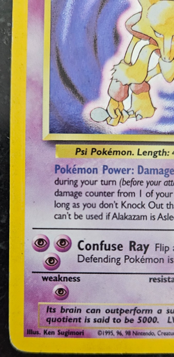 Alakazam 1/130 Base Set 2 Holo Rare Psychic 2000 English - Pokemon TCG - MP+ - Image 4