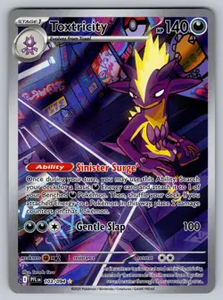 2025 Pokemon Phantasmal Flames TOXTRICITY 103/094 Illustration Rare - Image 1