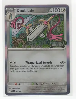 Pokemon Staff Perfect Order Black Star Promo MEP 067 Doublade - Image 1
