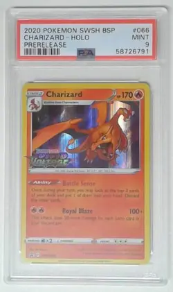 1x V0044: 2020 Charizard - SWSH066 - Prerelease - Holo Rare - SWSH: PSA: 9: MIN - Image 1