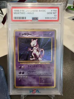 1996 POKEMON BASE SET JAPANESE #150 MEWTWO-HOLO PSA 10 - Image 1