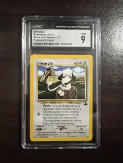 CGC 9 Smeargle Black Star Promo Pokemon League 2001 Pokemon #32 - Image 1