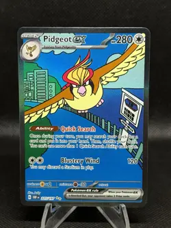 Pidgeot ex 225/197 SIR Special Illustration Rare Pokemon Obsidian Flames NM - Image 1