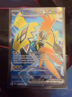 Pokemon Tapu Koko EX 222/182 Ultra Rare Sv04: Paradox Rift - Image 1