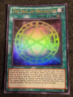 The Seal of Orichalcos DRL3-EN070 Ultra Rare 1st Edition Yugioh LP - Image 1