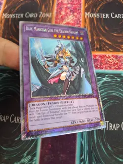 Yugioh Dark Magician Girl the Dragon Knight RA03-EN258 Platinum Secret 1st Ed NM - Image 2