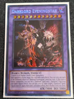 Yugioh Darklord Eveningstar (Secret Rare) BPRO-EN036 Burst Protocol Near Mint NM - Image 1
