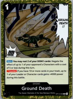 Ground Death OP14-096 Rare The Azure Sea's Seven One Piece Near Mint - Image 1