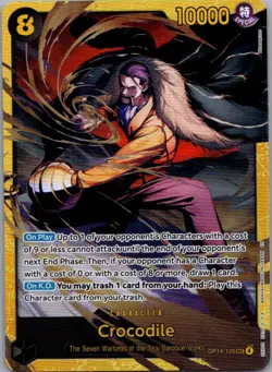Crocodile OP14-120 Secret Rare The Azure Sea's Seven One Piece Near Mint - Image 1