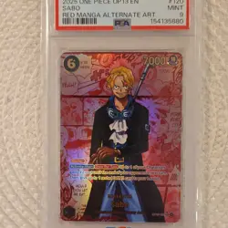 Bandai Sabo Carry on His Will Secret Rare Alternate Art Foil OP13-120 PSA 9 EN - Image 1