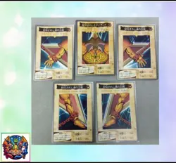 Exodia Complete Set 5 cards Yugioh Bandai Japanese MP/HP Damaged Cards - Image 1