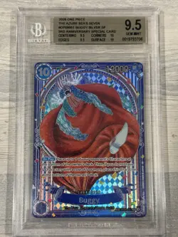 One Piece Buggy Silver SP OP09-051 ENG - Azure Sea's Seven - BGS 9.5 GEM MINT - Image 1