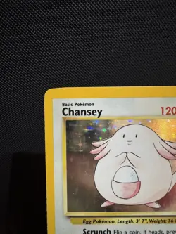 Pokemon TCG Chansey 3/102 Base Set Unlimited 1999 Holo Rare NM - Image 4