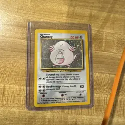 Pokemon Chansey 3/102 Base Set Holo Rare Vintage 1999 - Image 1
