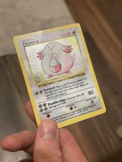Shadowless Chansey 3/102 Base Set Holo Rare Pokemon Card - Image 2