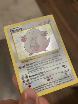 Shadowless Chansey 3/102 Base Set Holo Rare Pokemon Card - Image 3