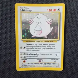 Chansey 3/102 LP Holo Base Set Pokemon TCG Card 1999 Rare - Image 1