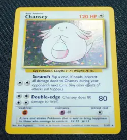 Chansey 3/102 Holo Rare Unlimited Base Set 1999 - Pokemon Card TCG (NM) - Image 3