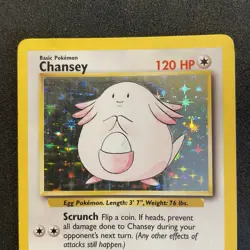 Chansey 3/102 Pokemon Card TCG Base Set Unlimited Holo Rare - Image 3