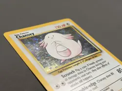 Pokemon Chansey 3/102 Base Set Holo Rare – Lightly Played LP – WOTC 1999 - Image 1