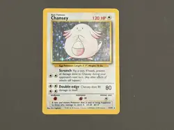 Pokemon Chansey 3/102 Base Set Holo Rare – Lightly Played LP – WOTC 1999 - Image 2