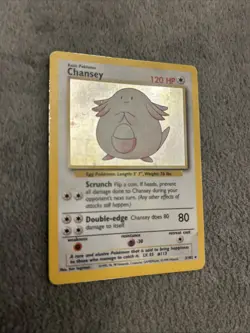 Pokemon TCG Chansey Holo Rare Card Base Set 3/102 - Image 2