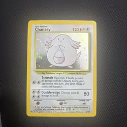 Pokemon TCG Chansey Base Set 3/102 Holo Unlimited Holo Rare - Trading Card Game - Image 1
