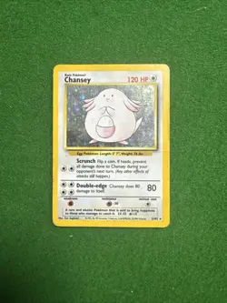 Pokemon TCG Chansey Holo✨ Rare Card Base Set 3/102 HP - Image 1