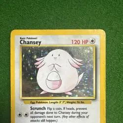 Pokemon TCG Chansey Holo✨ Rare Card Base Set 3/102 HP - Image 2