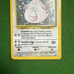 Pokemon TCG Chansey Holo✨ Rare Card Base Set 3/102 HP - Image 3