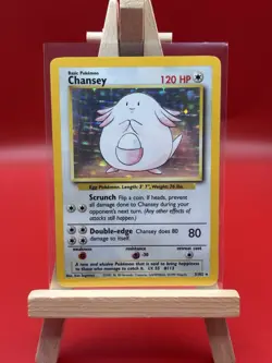 Pokemon TCG Chansey Base Set 3/102 Holo Rare (LP/MP) - Image 1