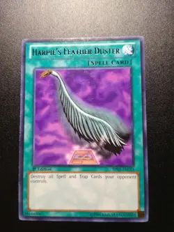 Harpie's Feather Duster BP01-EN035 *LP* 1st Edition Black Rare Yugioh Card - Image 1
