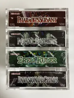 Yugioh 25th Anniversary Booster Box Set (4) MRD SRL PSV IOC W/ Acrylic Cases - Image 2